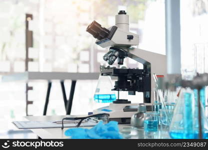 Laboratory research concept, Research and development of vaccines with high technology equipment.