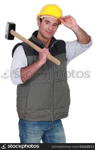 laborer with hammer