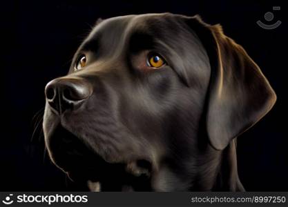 Labrador Retriever Dog.  Generative AI
