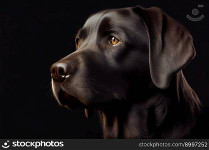 Labrador Retriever Dog.  Generative AI 