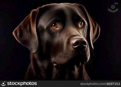 Labrador Retriever Dog.  Generative AI
