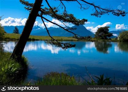 Lac de Saint Appolinaire in the Hautes Alpes in France