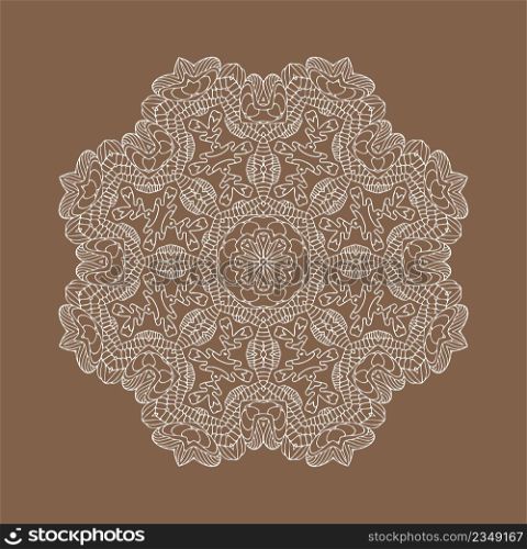 Lace decorative ornament. Abstract background. Abstract art background