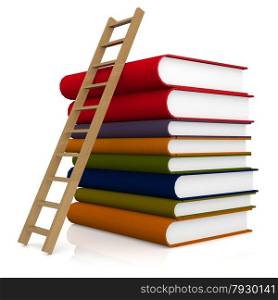 Ladder and book