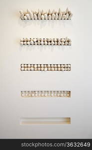 Ladder glazed ceramics in art gallery