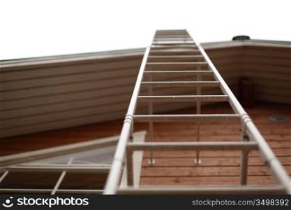 ladder in sky close up