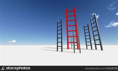 Ladder of Success made in 3d software