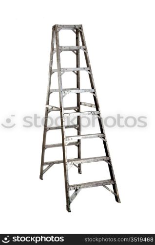 Ladder opened on a over white background