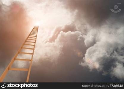 Ladder to the break in the clouds