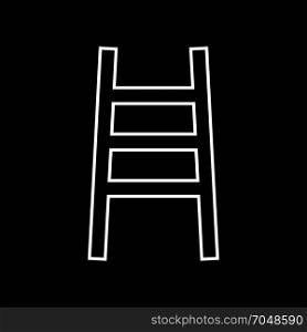 Ladder white icon .