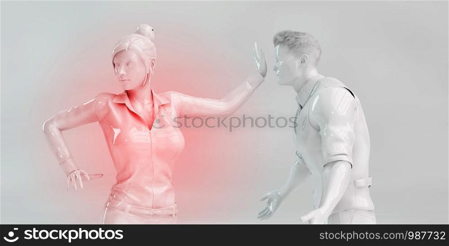 Lady Annoyed and Upset at Man in a Conflict. Lady Annoyed and Upset at Man