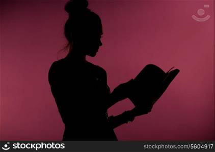 Lady reading an interesting book