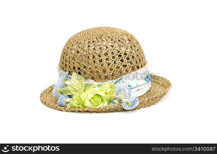 lady&rsquo;s hat isolated on a white background