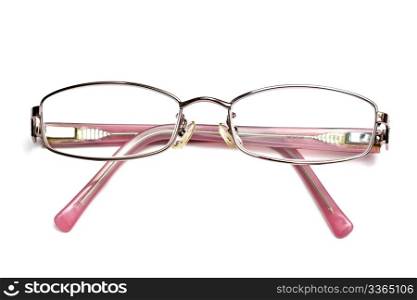 Lady&rsquo;s reading glasses isolated on white background