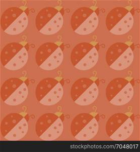 Ladybird or lady-bird background . Vector illustration.. Lady-bird or ladybug pattern on light background. Cartoon illustration. Endless insect texture for textile