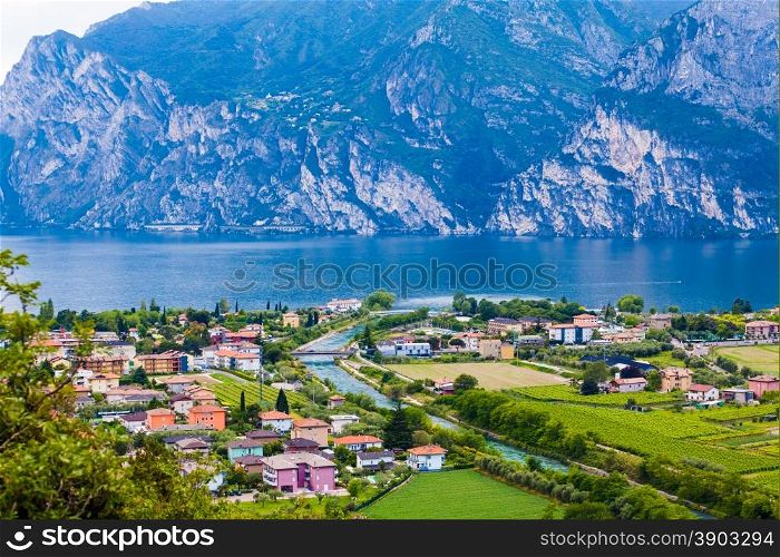 Lago di Garda. view of the lake Garda . North Italy.
