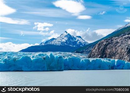 Lago Grey and Grey Glacier one of the largest ice fields outside of the poles, Chile