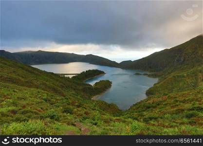 Lagoa do Fogo  Lagoon of Fire  in the Island of St Michael  Sao Miguel  - Azores - Portugal