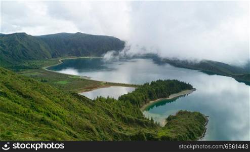 Lagoa do Fogo (Lagoon of Fire) in the Island of St Michael (Sao Miguel) - Azores - Portugal