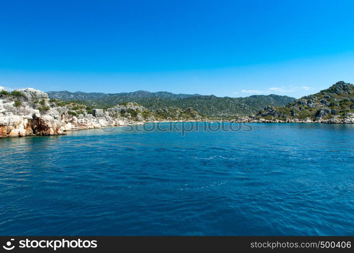 lagoon in sea landscape view of beach