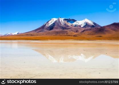 Laguna Canapa is a salt lake in the altiplano of Bolivia