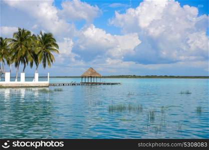 Laguna de Bacalar Lagoon in Mayan Mexico at Quintana roo