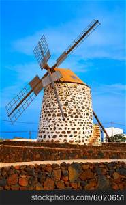 Lajares windmill Fuerteventura at Canary Islands of Spain