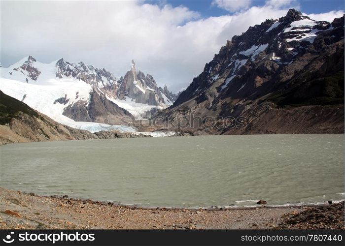 Lake and mountain in national park, El Chalten, Argentina