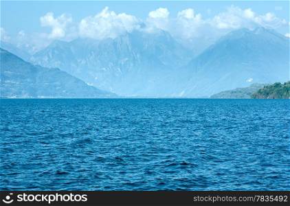 Lake Como (Italy) summer view from ship board
