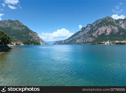 Lake Como (Italy) summer view from shore.
