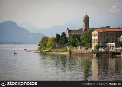 Lake Como Photography: view of Gravedona in spring