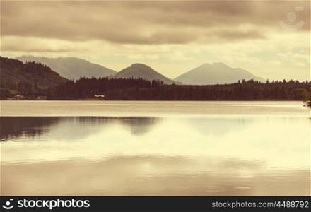 Lake Crescent at Olympic National Park, Washington, USA