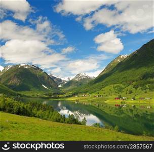 Lake in norwegian mountains