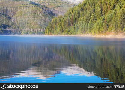 Lake in Rocky mountains