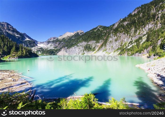 Lake in Rocky mountains