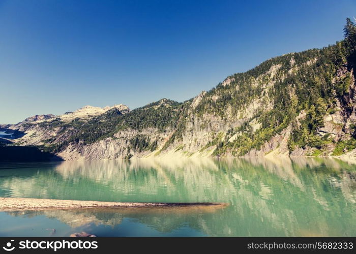 Lake in Rocky mountains