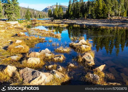 Lake in Rocky mountains