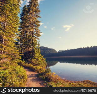 Lake in Rocky mountains