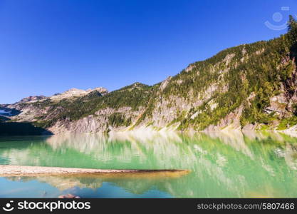 Lake in Rocky mountains