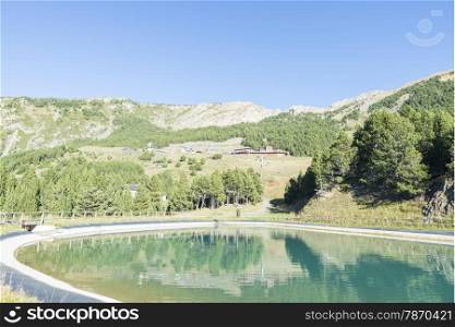 lake in the high mountains of Andorra La Vella