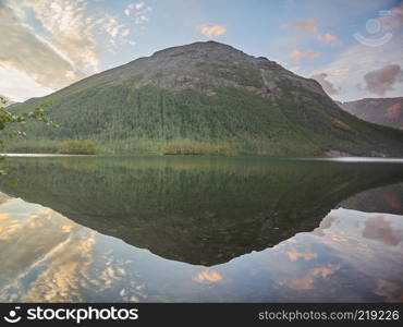 lake in the mountains. Hibiny