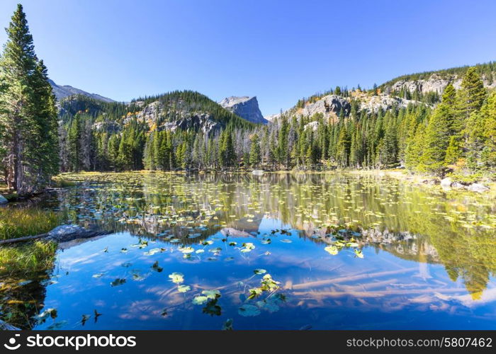 Lake in the Rocky mountains