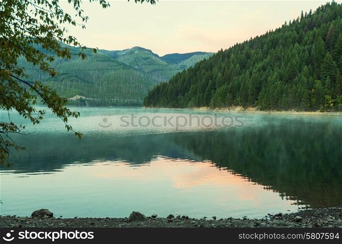 Lake in the Rocky mountains
