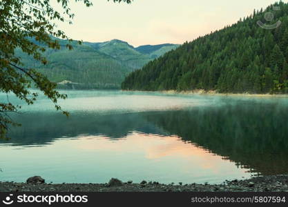 Lake in the Rocky mountains