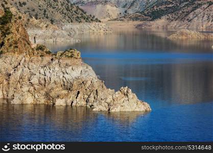 Lake in Turkey. Beautiful mountains landscapes.