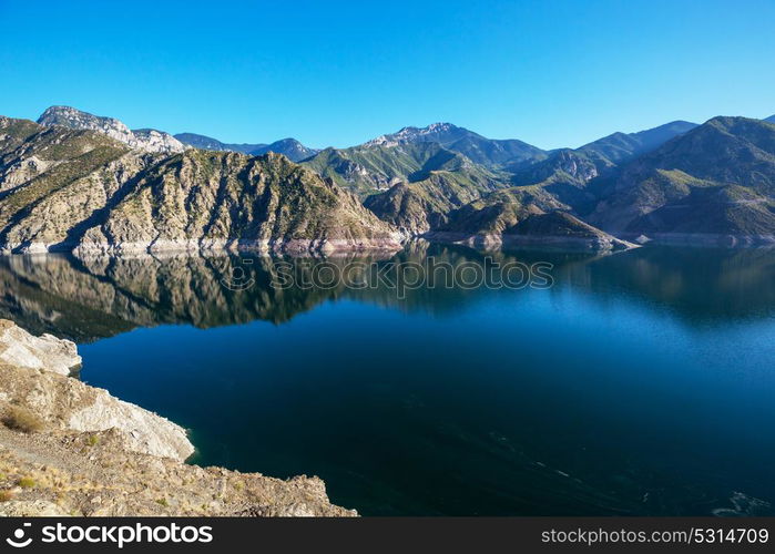 Lake in Turkey. Beautiful mountains landscapes.