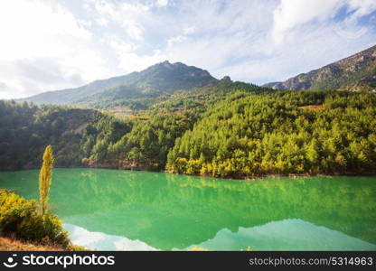 Lake in Turkey. Beautiful mountains landscapes.