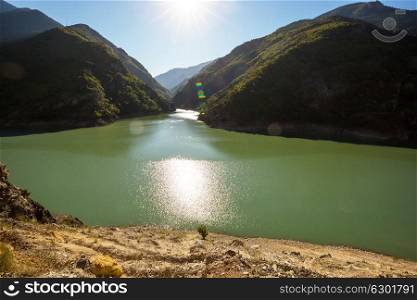 Lake in Turkey. Beautiful mountains landscapes.