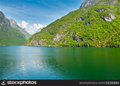 Lake Lago del Mis in the Dolomites