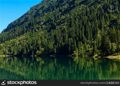 Lake Morskie Oko at Polish high Tatra mountains